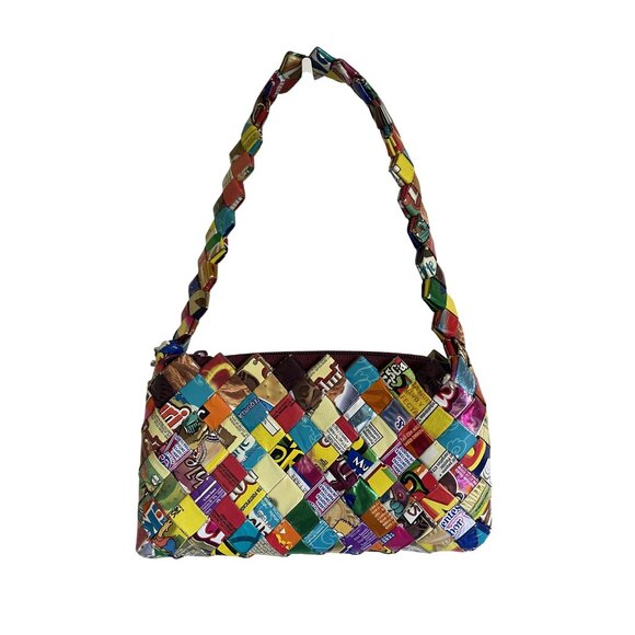 Handcrafted Vintage Candy Wrapper Mini Bag Purse - Picture 1 of 7